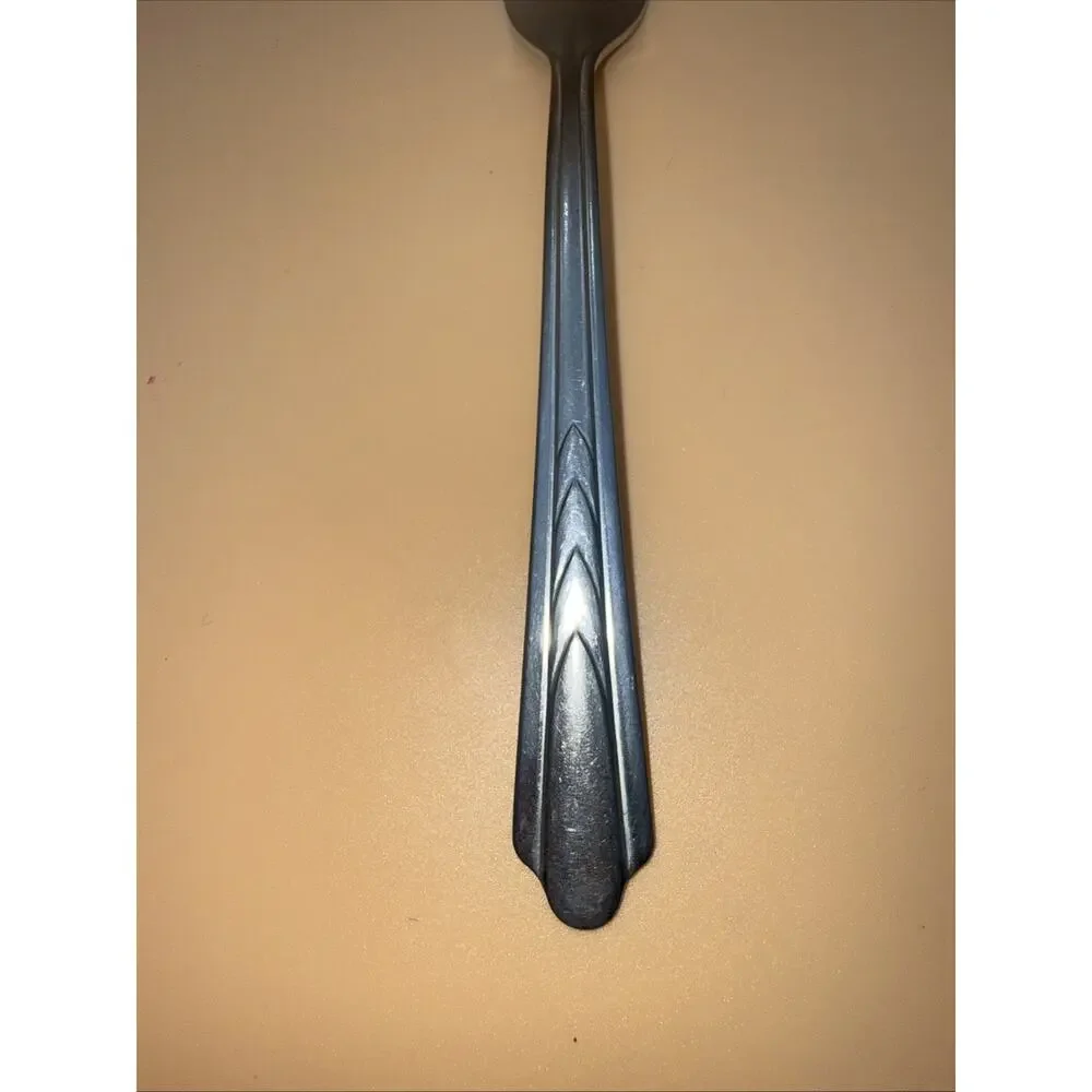 Ekco Stainless Flatware EKS7 CHEVRON Classic Silverware Flatware Single Fork
